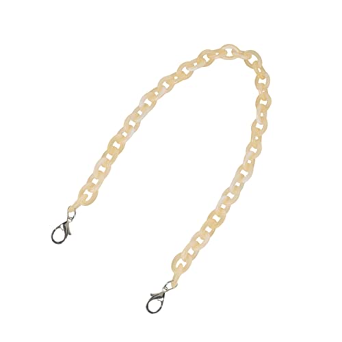 WEKAMOS Handtaschenkette Acryl mit Aluminiumlegierungsverschluss Ersatzgurt für DIY Handtaschen Dekorative Tasche Zubehör Gelb WEKAMOS Handtaschenkette Acryl mit Aluminiumlegierungsverschluss Ersatzgurt für DIY Handtaschen Dekorative Tasche Zubehör Gelb von WEKAMOS