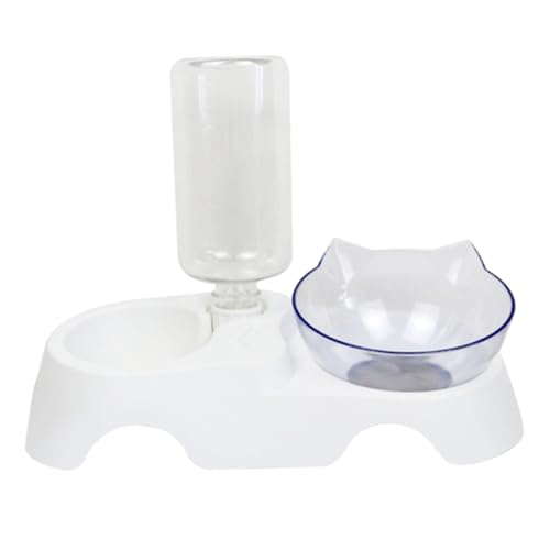 WEKAMOS Haustier Futter Wassernapf mit Automatischem Wasserspender Neigung rutschfeste Basis Bpa frei Für Kleine bis Mittelgroße Katzen und Hunde Weiß WEKAMOS Haustier Futter Wassernapf mit Automatischem Wasserspender Neigung rutschfeste Basis Bpa frei Für Kleine bis Mittelgroße Katzen und Hunde Weiß von WEKAMOS