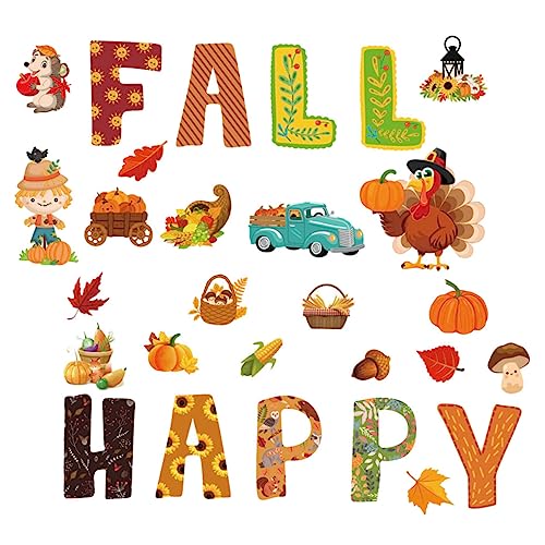 WEKAMOS Herbstliche Thanksgiving Papierdeko Teilig mit Klebepunkten Bunte Kürbis Ahornblatt und Truthahn Ausschnitte für Klassenzimmer Pinnwand Wand und Partydekoration WEKAMOS Herbstliche Thanksgiving Papierdeko Teilig mit Klebepunkten Bunte Kürbis Ahornblatt und Truthahn Ausschnitte für Klassenzimmer Pinnwand Wand und Partydekoration von WEKAMOS