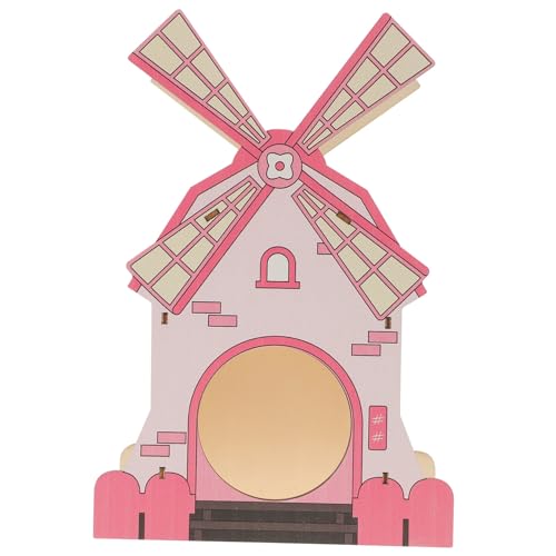 WEKAMOS Holz Hamsterhaus mit Windmühle Robustes Kleintierversteck Sicherer Rückzugsort für Hamster und Ratten Natürlicher Holzbau für Nager und Kleintiergehege WEKAMOS Holz Hamsterhaus mit Windmühle Robustes Kleintierversteck Sicherer Rückzugsort für Hamster und Ratten Natürlicher Holzbau für Nager und Kleintiergehege von WEKAMOS