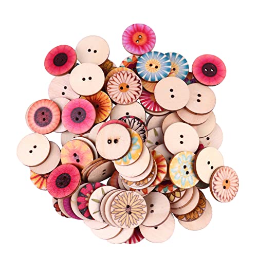 WEKAMOS Retro Blumen Holz Nähknöpfe 15mm 100 Stück Selbstgemacht Dekorativ Langlebig für Kleidung und Bastelprojekte WEKAMOS Retro Blumen Holz Nähknöpfe 15mm 100 Stück Selbstgemacht Dekorativ Langlebig für Kleidung und Bastelprojekte von WEKAMOS