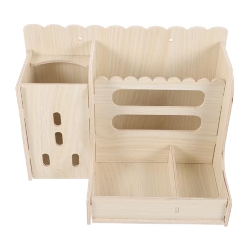 WEKAMOS Holzhalter für Kleintierfutter Verschleißfest Stabiles Design Geeignet für Kaninchen Meerschweinchen Hamster Platzsparend Leicht zu Reinigen Montieren Vielseitig Verwendbar im von WEKAMOS