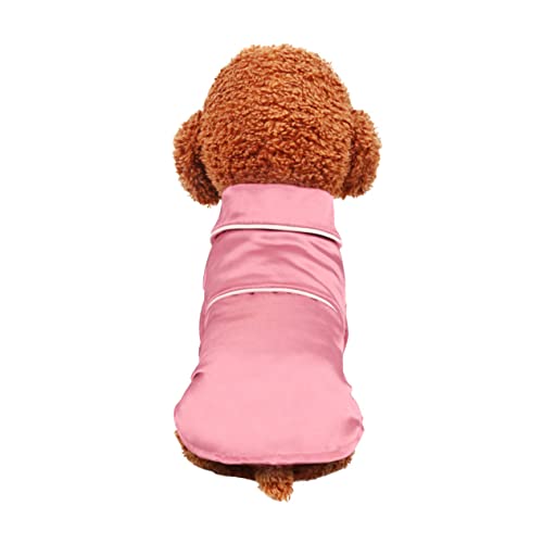 WEKAMOS Hundepyjama Kurzarm aus Baumwolle für Hunde Leichte Winddichte Schlafkleidung Modisches Streifendesign Bequemes Haustier schlafkostüm für Alltag und Bilder Rosa von WEKAMOS