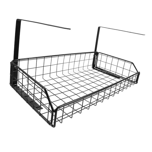 WEKAMOS Kabel Organizer Dem Schreibtisch Bohrfreies Kabelmanagement Tablett für Büro und Home Office Großer Stauraum für Kabel und Adapter Schwarzes Design von WEKAMOS