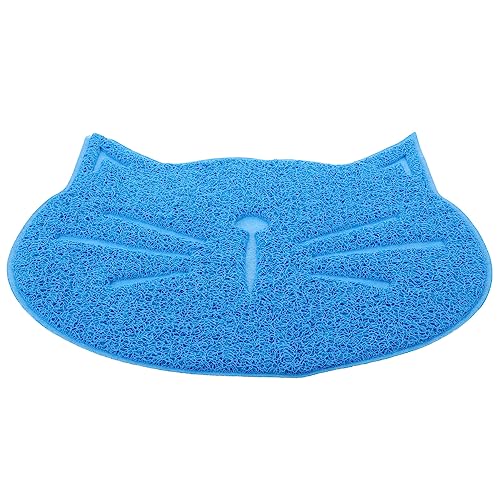 WEKAMOS Katzenfutterunterlage aus Robustem rutschfeste Futtermatte Katzenform für Haustierfutter und Wassernäpfe Niedliches Design von WEKAMOS