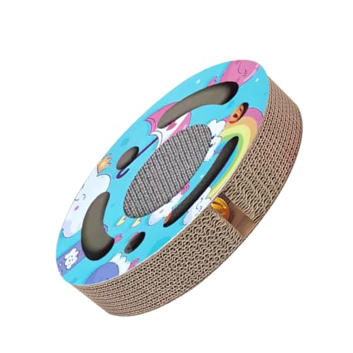 WEKAMOS Katzenspielzeug aus Wellpappe Rundes Kratzbrett mit Niedlichem Design für Tägliche Kratzbedürfnisse Ihrer Katze Schützt Möbel und Fördert die Fitness WEKAMOS Katzenspielzeug aus Wellpappe Rundes Kratzbrett mit Niedlichem Design für Tägliche Kratzbedürfnisse Ihrer Katze Schützt Möbel und Fördert die Fitness von WEKAMOS