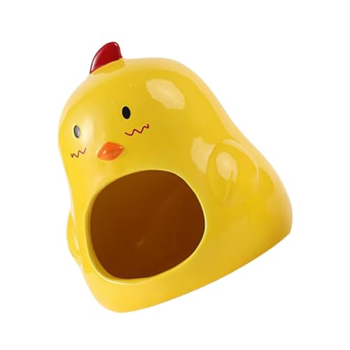 WEKAMOS Keramik Hamsterversteck Kleintierhaus Cartoon Design Kleintier Schlafnest Klein für Hamster Meerschweinchen Geeignet Multifunktional Einfach zu Reinigen Niedliches Haustier Nest von WEKAMOS