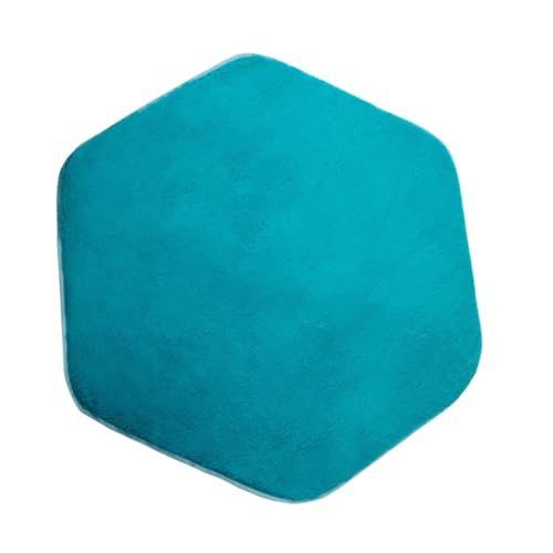 WEKAMOS Kinderteppich Hexagon Plüschmatte für Mädchen Spielzelt Zimmerteppich rutschfest Kuschelig Dekorativ für Kinderzimmer Wohnzimmer Babyzimmer von WEKAMOS
