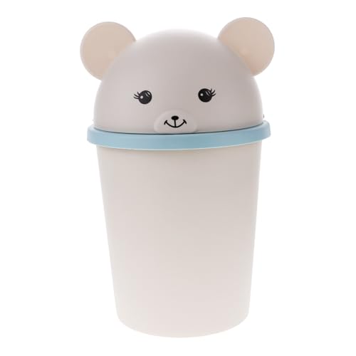WEKAMOS Kleiner Kreativer Mülleimer mit Deckel Kompakter für Büro Kinderzimmer Bad und Haushalt Geruchsdichter Papierkorb für Schreibtisch und Küche Tragbar und Platzsparend von WEKAMOS