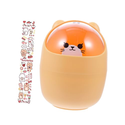 WEKAMOS Kleiner Tischmülleimer mit Deckel Abnehmbarer Desktop abfalleimer Niedlicher Cartoon mülleimer für Büro Kinderzimmer und Küche Platzsparender Schreibtisch mülleimer Vielseitiger WEKAMOS Kleiner Tischmülleimer mit Deckel Abnehmbarer Desktop abfalleimer Niedlicher Cartoon mülleimer für Büro Kinderzimmer und Küche Platzsparender Schreibtisch mülleimer Vielseitiger von WEKAMOS
