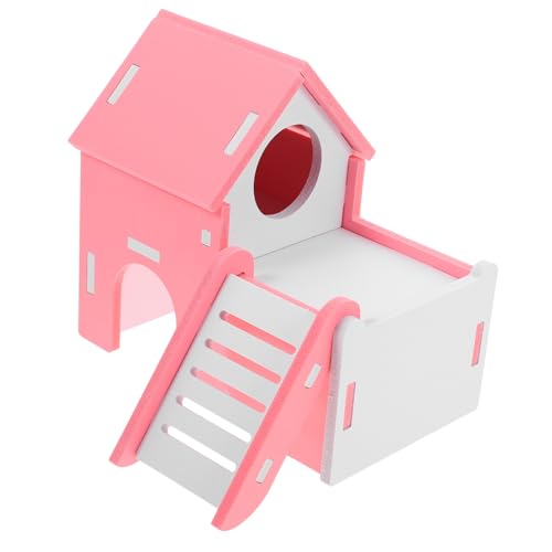 WEKAMOS Kleines Hamsterversteck aus Robustem Material mit Leiter und Plattform Langlebiges Haustierhaus für Hamster Meerschweinchen und Kleine Nager Sicherer Rückzugsort Ausruhen von WEKAMOS