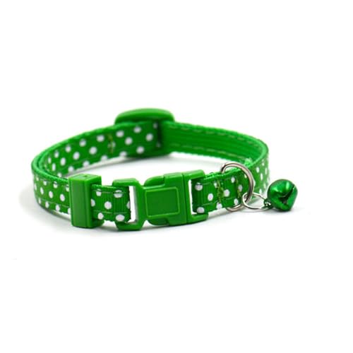 WEKAMOS Kleines Hundehalsband mit Glocke Breit Verstellbares Grünes Haustierhalsband für Kleine Hunde und Katzen Leichtes Langlebiges Design mit Robustem Kunststoffverschluss WEKAMOS Kleines Hundehalsband mit Glocke Breit Verstellbares Grünes Haustierhalsband für Kleine Hunde und Katzen Leichtes Langlebiges Design mit Robustem Kunststoffverschluss von WEKAMOS