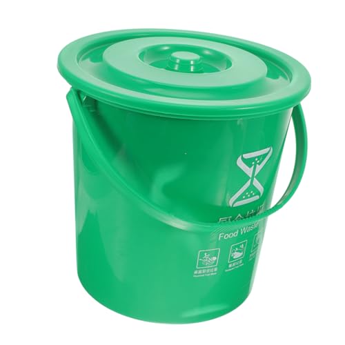 WEKAMOS Küchenkomposteimer mit Deckel und Filter Tragbarer Biomülleimer für Haushaltsabfälle Geruchsdicht Kompakt Robustes Kunststoffmaterial Ergonomischer Griff für Bequemen Transport von WEKAMOS