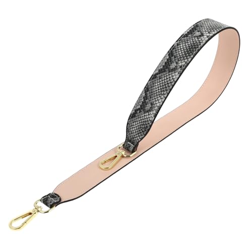 WEKAMOS Leder Schultergurt mit Modischem Schlangenhautmuster Breiter Verstellbarer Ersatzriemen für Damen Crossbody Messenger und Umhängetaschen Komfortabel und Langlebig für DIY Taschen von WEKAMOS