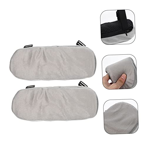 WEKAMOS Memory Schaum Armlehnenkissen Weiche rutschfeste Polster für Bürostuhl und Sessel Ergonomische Unterstützung für Langes Sitzen Komfortable Armstütze Einfach Anzubringen Graue von WEKAMOS
