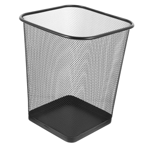 WEKAMOS Metall Mesh Mülleimer Klein Schwarz Stabiler Draht Papierkorb für Bad Büro Schlafzimmer Atmungsaktiv Rostfrei Vielseitig Einsetzbar Praktischer Haushaltsabfallbehälter WEKAMOS Metall Mesh Mülleimer Klein Schwarz Stabiler Draht Papierkorb für Bad Büro Schlafzimmer Atmungsaktiv Rostfrei Vielseitig Einsetzbar Praktischer Haushaltsabfallbehälter von WEKAMOS