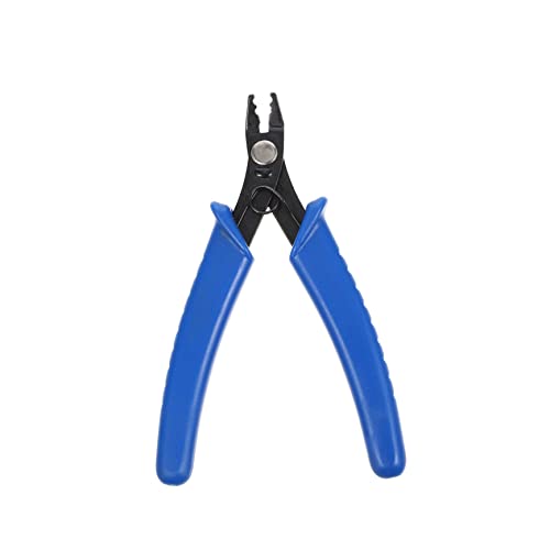 WEKAMOS Mini Crimpzange aus Kohlenstoffstahl für Schmuckherstellung Blaues Griffdesign Präzises Quetschen von Perlen und Röhrchen Langlebiges DIY Werkzeug für Feine Bastelarbeiten von WEKAMOS