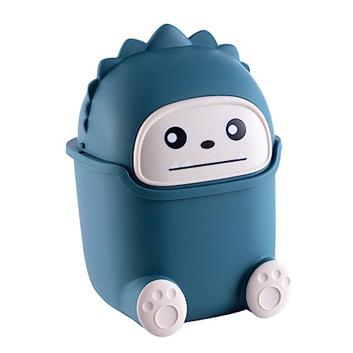 WEKAMOS Mini Desktop Mülleimer mit Deckel Kleiner Tischabfalleimer aus Robustem Material Kompakter Papierkorb für Büro Badezimmer Schlafzimmer und Kinderzimmer Multifunktionaler von WEKAMOS