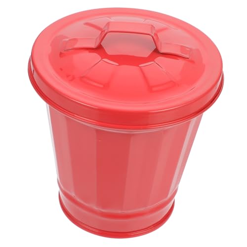 WEKAMOS Mini Desktop Mülleimer mit Deckel Kompakter Multifunktionaler Tisch Abfalleimer für Büro Schlafzimmer und Wohnzimmer Stiftehalter oder Blumentopf Geeignet Praktische von WEKAMOS