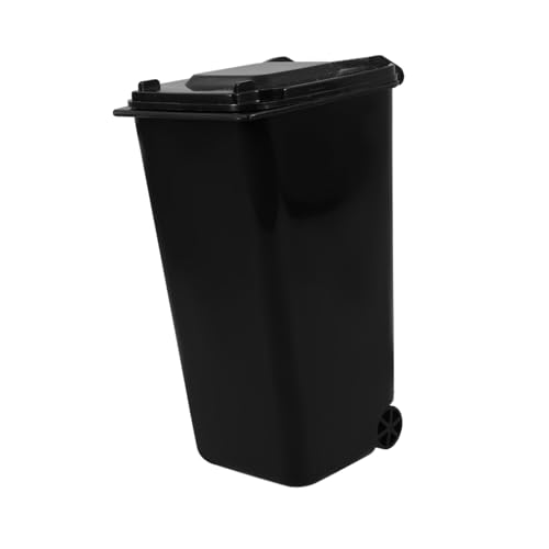 WEKAMOS Mini Mülleimer mit Deckel und Stiftehalter Multifunktionaler Kleiner Abfallbehälter für Schreibtisch Büro Küche Leicht und Tragbar in Schwarz WEKAMOS Mini Mülleimer mit Deckel und Stiftehalter Multifunktionaler Kleiner Abfallbehälter für Schreibtisch Büro Küche Leicht und Tragbar in Schwarz von WEKAMOS