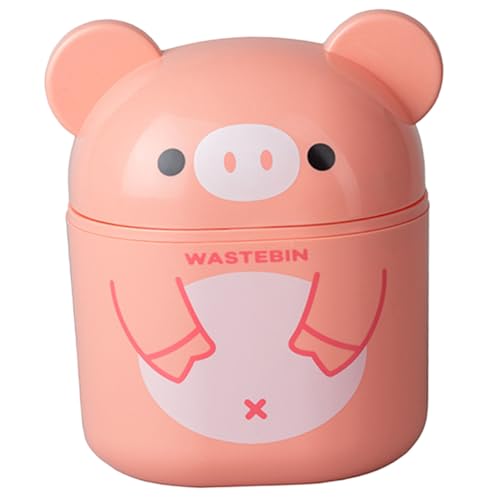 WEKAMOS Mini Tischmülleimer mit Deckel Cartoon Stil Stabiler PP Kompakt für Schlafzimmer Wohnzimmer Büro Platzsparender Kleiner Abfallbehälter WEKAMOS Mini Tischmülleimer mit Deckel Cartoon Stil Stabiler PP Kompakt für Schlafzimmer Wohnzimmer Büro Platzsparender Kleiner Abfallbehälter von WEKAMOS
