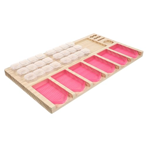 WEKAMOS Multifunktionales Diamond Picture Tool Rack Aufbewahrungstablett aus Holz Organizer mit Eigenem Stiftefach für DIY Zubehör Teiliges in Rosa für Anfänger und Bastler WEKAMOS Multifunktionales Diamond Picture Tool Rack Aufbewahrungstablett aus Holz Organizer mit Eigenem Stiftefach für DIY Zubehör Teiliges in Rosa für Anfänger und Bastler von WEKAMOS
