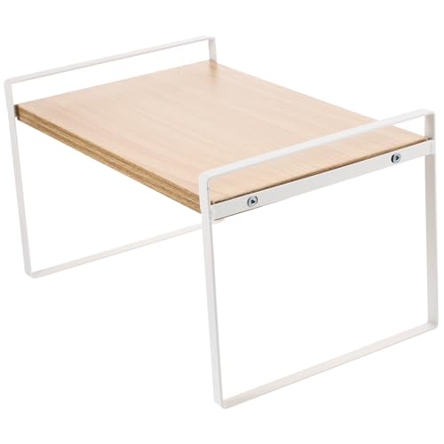 WEKAMOS Organizer Regal mit Bambusablage Stabiles Kleines Büroregal für Schreibtisch Vielseitiger Aufbewahrungsständer für Büro und Kinderzimmer Platzsparend und Einfach zu Organisieren von WEKAMOS