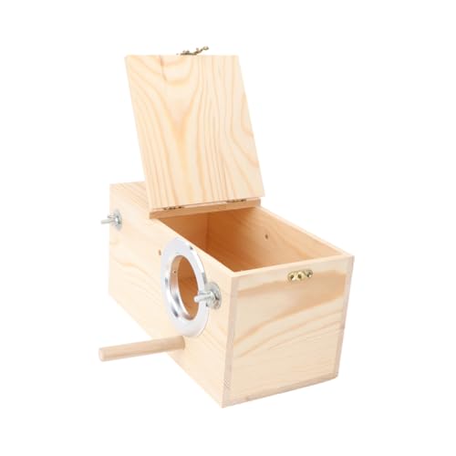 WEKAMOS Outdoor Vogelhaus aus Massivem Holz Zuchtbox für Papageien Klappbares Design für Garten und Hausdekoration Öffnung Links und Rechts WEKAMOS Outdoor Vogelhaus aus Massivem Holz Zuchtbox für Papageien Klappbares Design für Garten und Hausdekoration Öffnung Links und Rechts von WEKAMOS