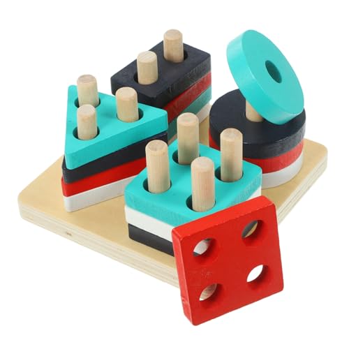 WEKAMOS Papageien Intelligenzspielzeug Holzblock Puzzle für Käfigvögel Kauspielzeug Wellensittich Trainingsspielzeug Bewegung und Farberkennung von WEKAMOS