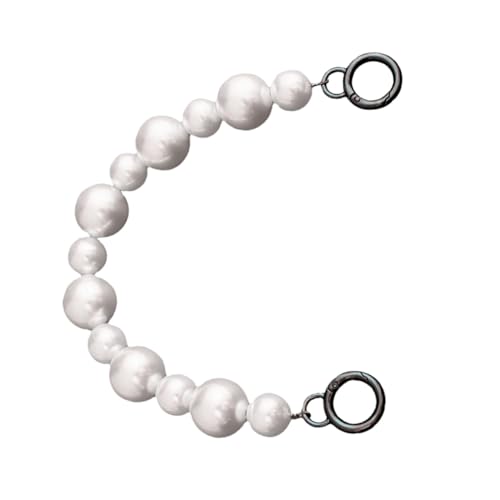 WEKAMOS Perlen Taschenkette Ersatzkette mit Schwarzem Verschluss Strapazierfähige Kunststoffkette als Dekoratives Accessoire für Handtaschen Umhängetasche DIY Schultertasche für Damen WEKAMOS Perlen Taschenkette Ersatzkette mit Schwarzem Verschluss Strapazierfähige Kunststoffkette als Dekoratives Accessoire für Handtaschen Umhängetasche DIY Schultertasche für Damen von WEKAMOS