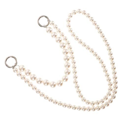 WEKAMOS Perlen taschenkette Ersatz Schulterriemen Handtasche Crossbody Umhängegurt Metall Perlenkette für Damen DIY Taschenaccessoire Geschenk von WEKAMOS