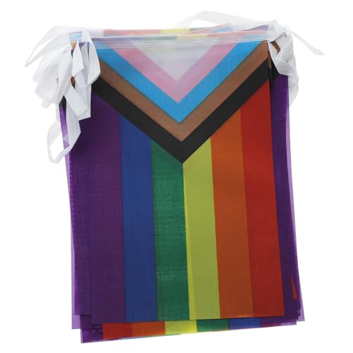 WEKAMOS Regenbogen Wimpelkette Teilig Polyester Pride Flagge Banner Party Deko für Lgbtq Paraden und Veranstaltungen Langlebig UV Beständig für Innen und Außenbereich WEKAMOS Regenbogen Wimpelkette Teilig Polyester Pride Flagge Banner Party Deko für Lgbtq Paraden und Veranstaltungen Langlebig UV Beständig für Innen und Außenbereich von WEKAMOS