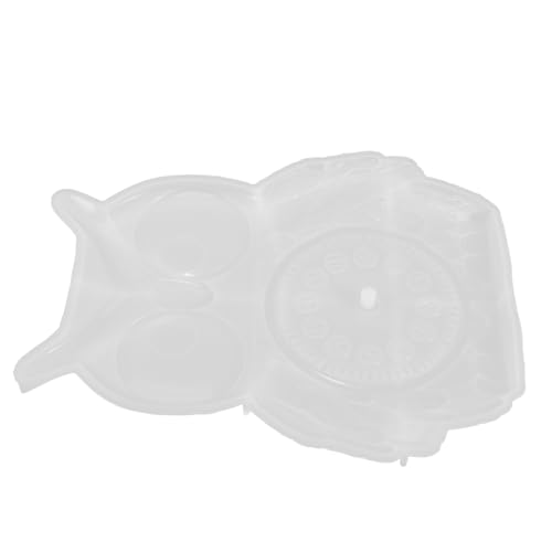 WEKAMOS Relief Silikonform Eulen Uhr DIY Gießform für Wanddekoration Wiederverwendbar Antihaftbeschichtet Feine Details Einfach zu Entformen und Reinigen für Bastelprojekte von WEKAMOS