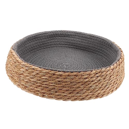 WEKAMOS Rundes Kratzfestes Haustierbett aus Weidengeflecht Atmungsaktiv Leicht und Robust Komfortables Schlafnest für Katzen und Kleine Hunde Strapazierfähiges Katzennest Waschbar WEKAMOS Rundes Kratzfestes Haustierbett aus Weidengeflecht Atmungsaktiv Leicht und Robust Komfortables Schlafnest für Katzen und Kleine Hunde Strapazierfähiges Katzennest Waschbar von WEKAMOS