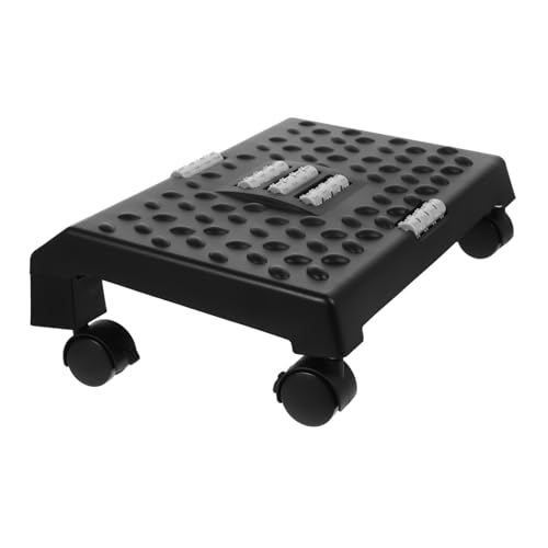 WEKAMOS Rutschfester Kleiner Tritthocker mit Massagefunktion Stabile Kunststoff Fußstütze für Büro Höhenverstellbarer Fußhocker für Erwachsene Senioren und Ergonomisch und Langlebig von WEKAMOS