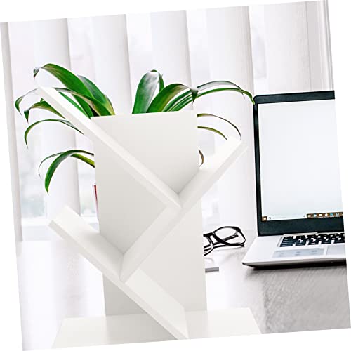WEKAMOS Schreibtisch Bücherregal Baum Design Lagig Weiß Tragfähig Ordnungssystem Büro und Studenten Tisch Organizer Multifunktionales Desktop Regal von WEKAMOS