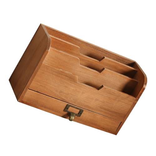WEKAMOS Holz Buch Ständer Aufbewahrungsregal Für Tischaufbewahrung Mehrschichtiger Dekorativer Lagerhalter Kleinigkeiten Rack Für Arbeitszimmer Bibliothek von WEKAMOS