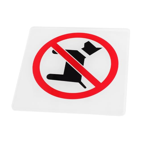 WEKAMOS Selbstklebendes Verbotsschild für Geschäfte No Dogs Allowed Inside Sign Acryl Warnschild Hundeverbot für Einkaufszentren Supermärkte und Büros von WEKAMOS