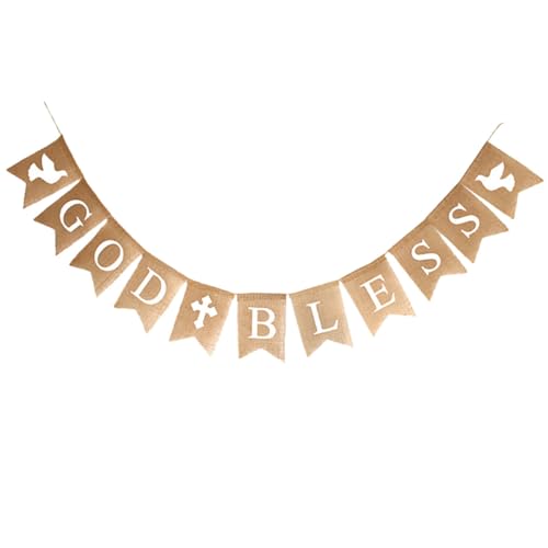 WEKAMOS Shower Banner aus Hochwertigem Leinen mit Süßem Tauben Motiv Langlebig und Farbintensiv als Tauf und Babyparty Deko Einfach zu Montieren Fischschwanz Wimpel für Festliche von WEKAMOS
