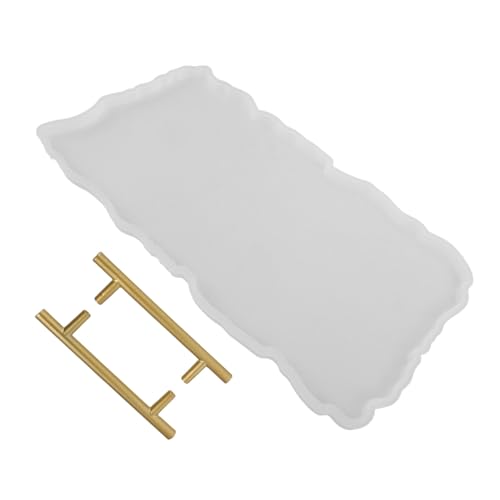 WEKAMOS Silikon Tray Form mit Metallgriffen Epoxidharz Gießform für Diy Handgefertigte Unregelmäßige Tabletts Robuste Verformungsbeständige Resin Form für und Dekorationszwecke WEKAMOS Silikon Tray Form mit Metallgriffen Epoxidharz Gießform für Diy Handgefertigte Unregelmäßige Tabletts Robuste Verformungsbeständige Resin Form für und Dekorationszwecke von WEKAMOS