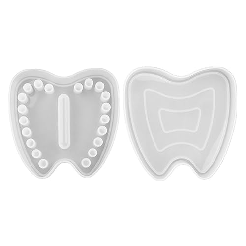 WEKAMOS Silikonform Babyzähne und Lanugo Aufbewahrungsbox Gießform Flexibel Transparent Wiederverwendbar DIY Epoxidharz Schmuckbox Form für Erinnerungsbox Herstellung von WEKAMOS