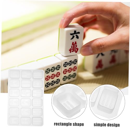 WEKAMOS Silikonform Mahjong DIY Gießform für Epoxidharz Harz Handgefertigte Mahjong spielsteine Transparente Flexible Silikonform für Kreative Bastelprojekte von WEKAMOS