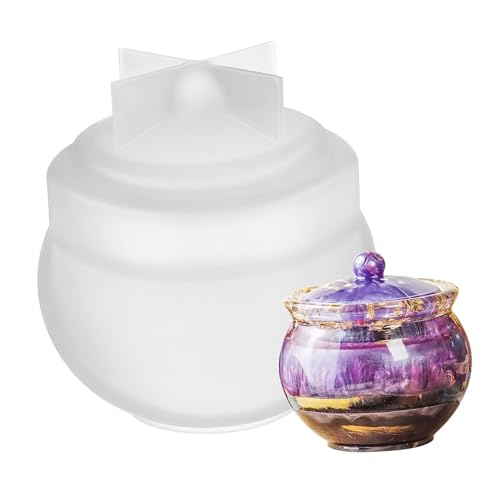 WEKAMOS Silikonform Resin Jar Mould mit Deckel Hitzebeständig Flexibel und Robust Teilig Lidded Aufbewahrungsdose für Epoxidharz Kompakt Wiederverwendbar Vielseitig für Schmuck und WEKAMOS Silikonform Resin Jar Mould mit Deckel Hitzebeständig Flexibel und Robust Teilig Lidded Aufbewahrungsdose für Epoxidharz Kompakt Wiederverwendbar Vielseitig für Schmuck und von WEKAMOS