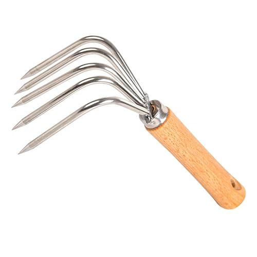 WEKAMOS Strandrechen mit Holzgriff Zahn Handrechen zum Muschelsuchen und Austernfischen Tragbares Werkzeug für Strand und Garten Robust und Langlebig WEKAMOS Strandrechen mit Holzgriff Zahn Handrechen zum Muschelsuchen und Austernfischen Tragbares Werkzeug für Strand und Garten Robust und Langlebig von WEKAMOS