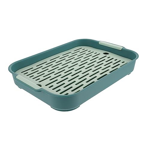 WEKAMOS Toilette für Kleintiere Rechteckige Box für Meerschweinchen Hamster Platzieren zu Reinigen mit Erhöhtem Haustier von WEKAMOS