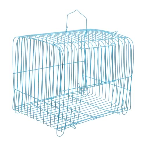 WEKAMOS Tragbarer Vogelkäfig aus Metall Transportkäfig für Wellensittiche und Nymphensittiche Mittelgroß Blau für Ausflüge und Reisen Sicheres Design für Haustiere WEKAMOS Tragbarer Vogelkäfig aus Metall Transportkäfig für Wellensittiche und Nymphensittiche Mittelgroß Blau für Ausflüge und Reisen Sicheres Design für Haustiere von WEKAMOS