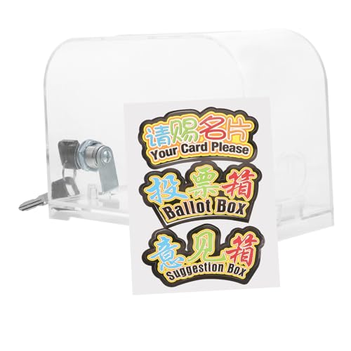 WEKAMOS Transparente Acryl Visitenkartenbox mit Großer Kapazität Praktischer Kartenhalter für Büro und Veranstaltungen Robustes Design zur Aufbewahrung und Präsentation von Visitenkarten von WEKAMOS