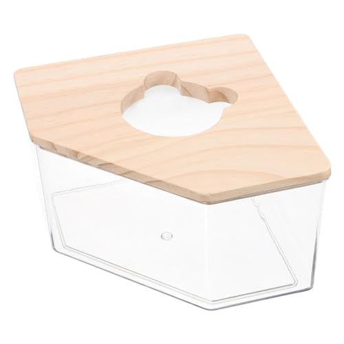 WEKAMOS Transparente Hamster Sandbad Box mit Holzdeckel Sandkasten für Kleine Haustiere Wie Hamster Rennmäuse Chinchillas für Bad und Graben WEKAMOS Transparente Hamster Sandbad Box mit Holzdeckel Sandkasten für Kleine Haustiere Wie Hamster Rennmäuse Chinchillas für Bad und Graben von WEKAMOS