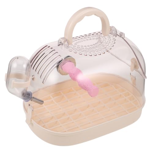 WEKAMOS Transparenter Vogelkäfig mit Abnehmbarem Sitzsteg und Sicherem Verschluss Leichter Transportkäfig für Wellensittiche Nymphensittiche und Kleine Papageien für Reisen und von WEKAMOS