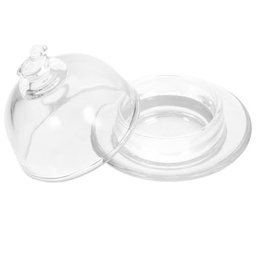 WEKAMOS Transparentes Glas-mischschälchen mit Abdeckung Vielseitiger Japanischer Sumi Tintenhalter für Kalligraphie Malen Küchengewürze und Büroorganisation Langlebiges Leicht zu von WEKAMOS
